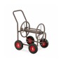 Relaxdays Schlauchwagen Stahl Braun mit Kurbel 81 cm x 50 cm x 80 cm 10,1 kg