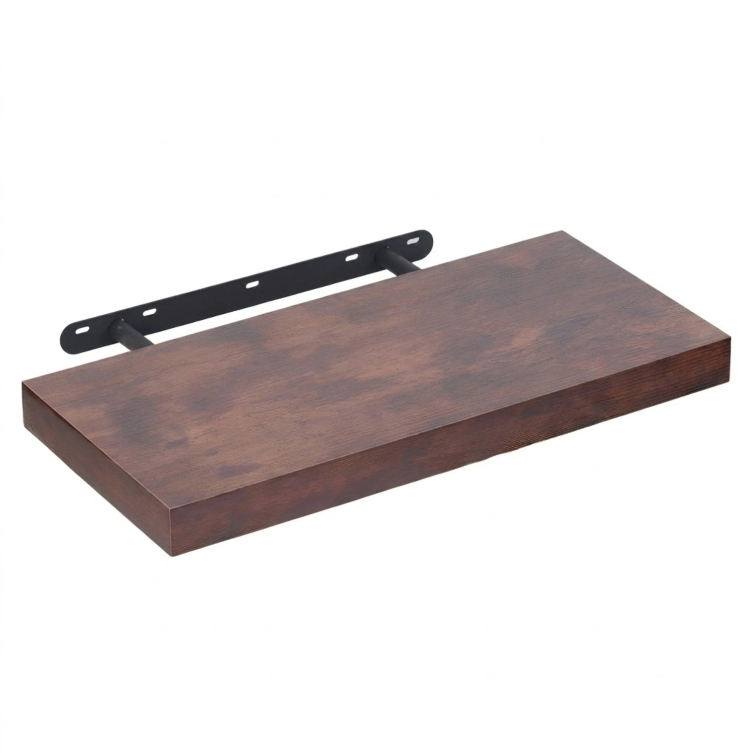 Relaxdays Wandregal MDF Industrial mit Metallhalterung 60 cm x 23 cm x 4 cm