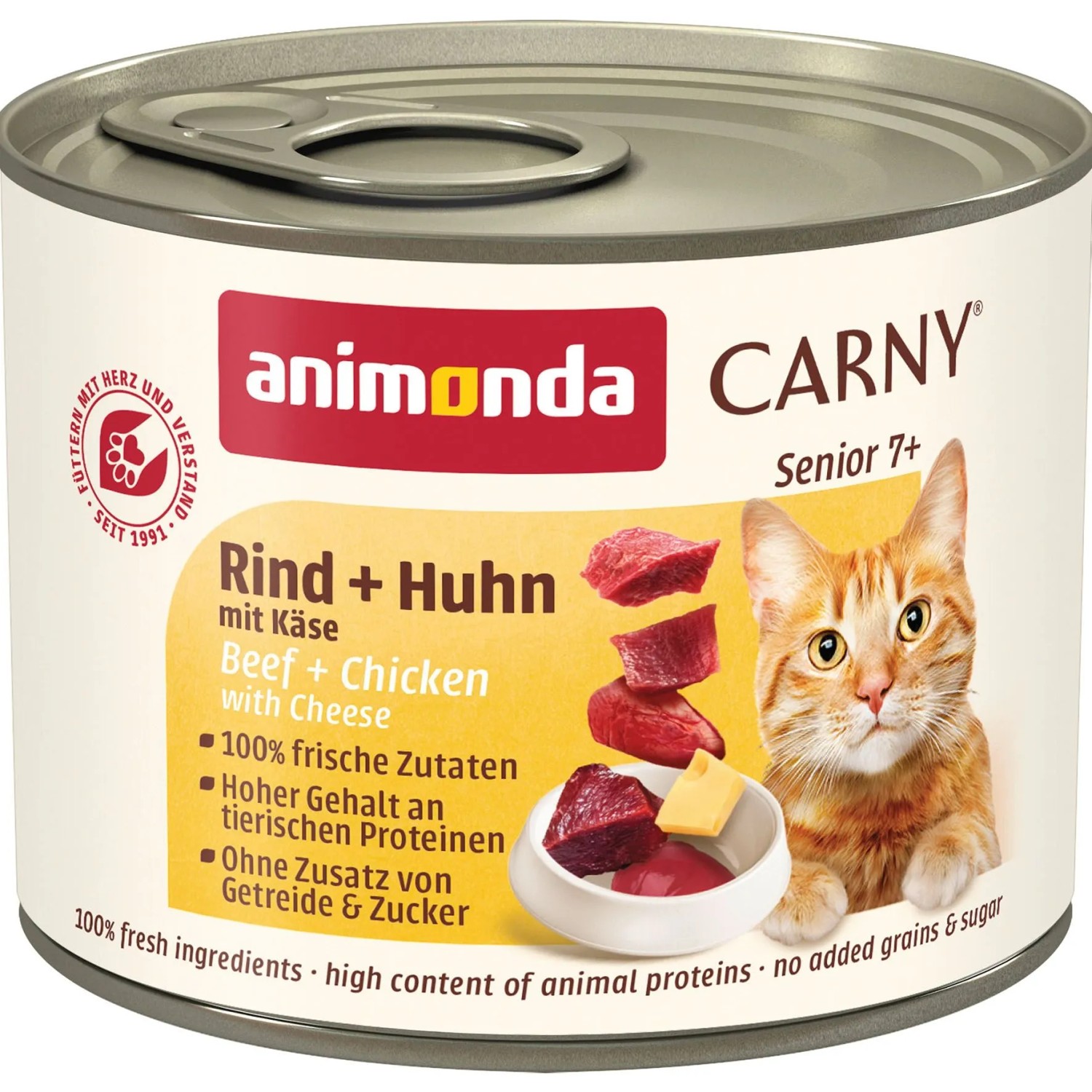 Carny Katzen-Nassfutter Senior Rind und Huhn mit Käse 200 g