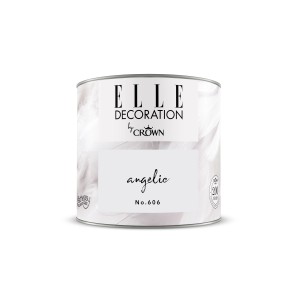 ELLE DECORATION by Crown Wandfarbe Angelic No. 606, matte, helle Farbe im Farbdose.