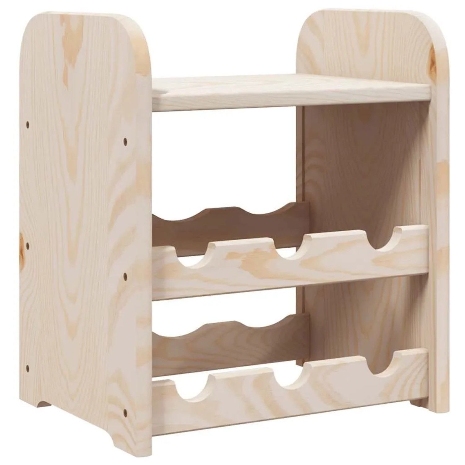 vidaXL Weinregal mit Oberplatte 33x25x37 cm Massivholz Kiefer 4007554