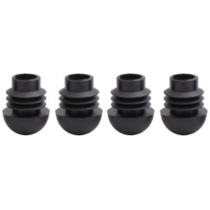Siena Garden Fußkappen-Set, Universal, rund, schwarz, 20 mm, 4 Stück.