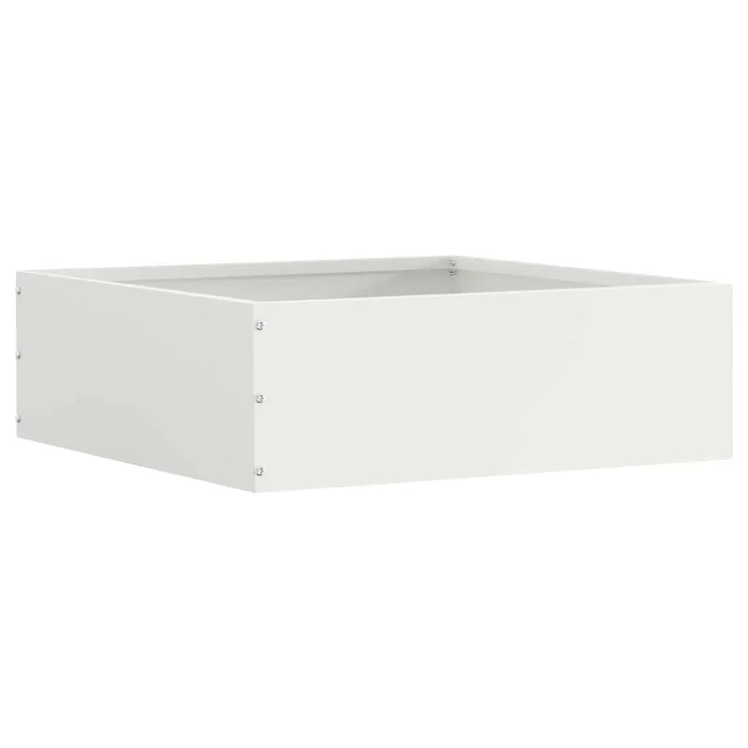 vidaXL Raseneinfassung Weiß 40 x 40 x 13 cm Stahl 874704