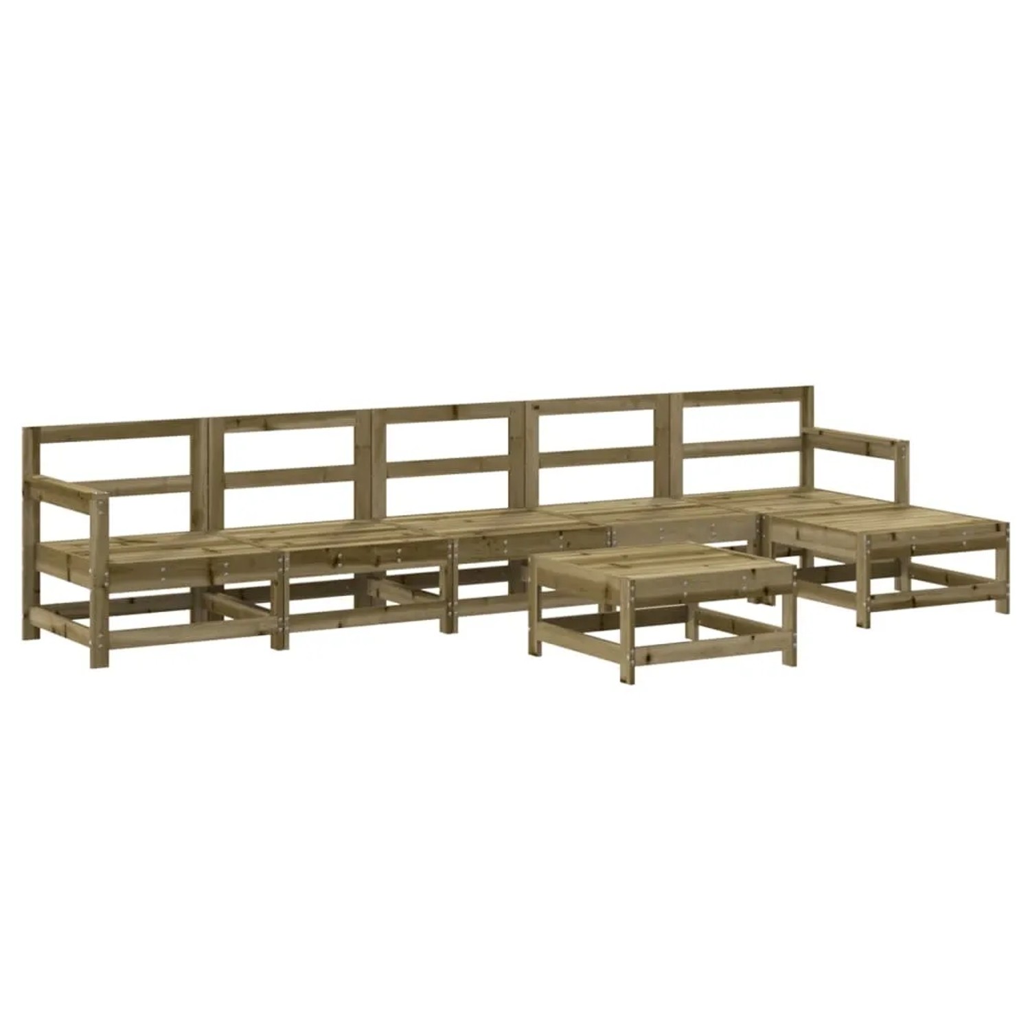 vidaXL 7-Tlg Garten-Lounge-Set Kiefernholz Imprägniert 3186430 günstig online kaufen