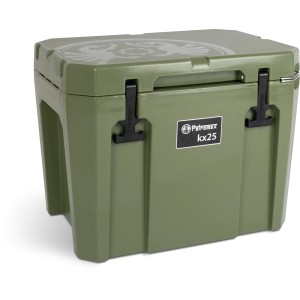 Petromax Kühlbox kx25 in Olivgrün: Robuste Passiv-Kühlbox für Camping und Outdoor-Abenteuer.