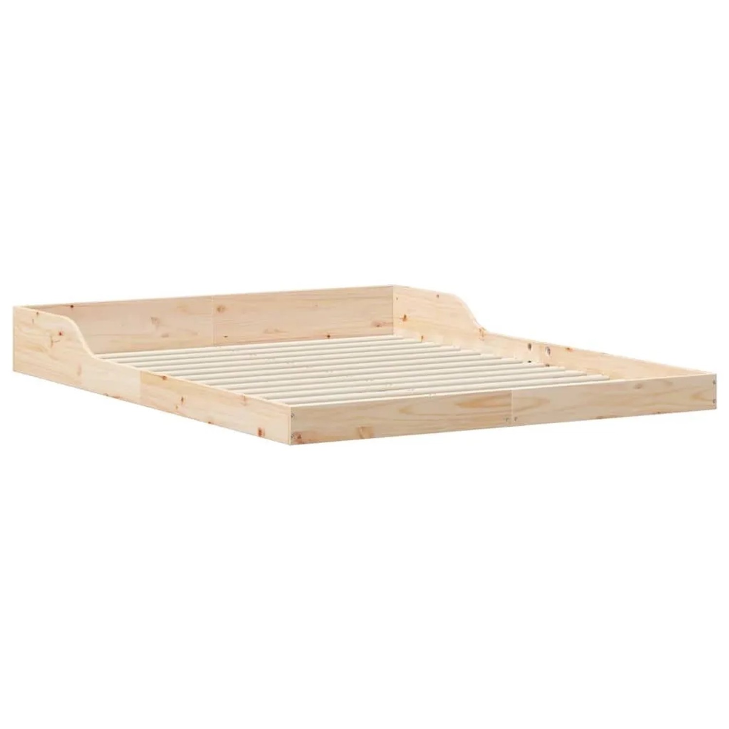 vidaXL Bettrahmen Braun 140 x 220 cm Massives Kiefernholz 873373