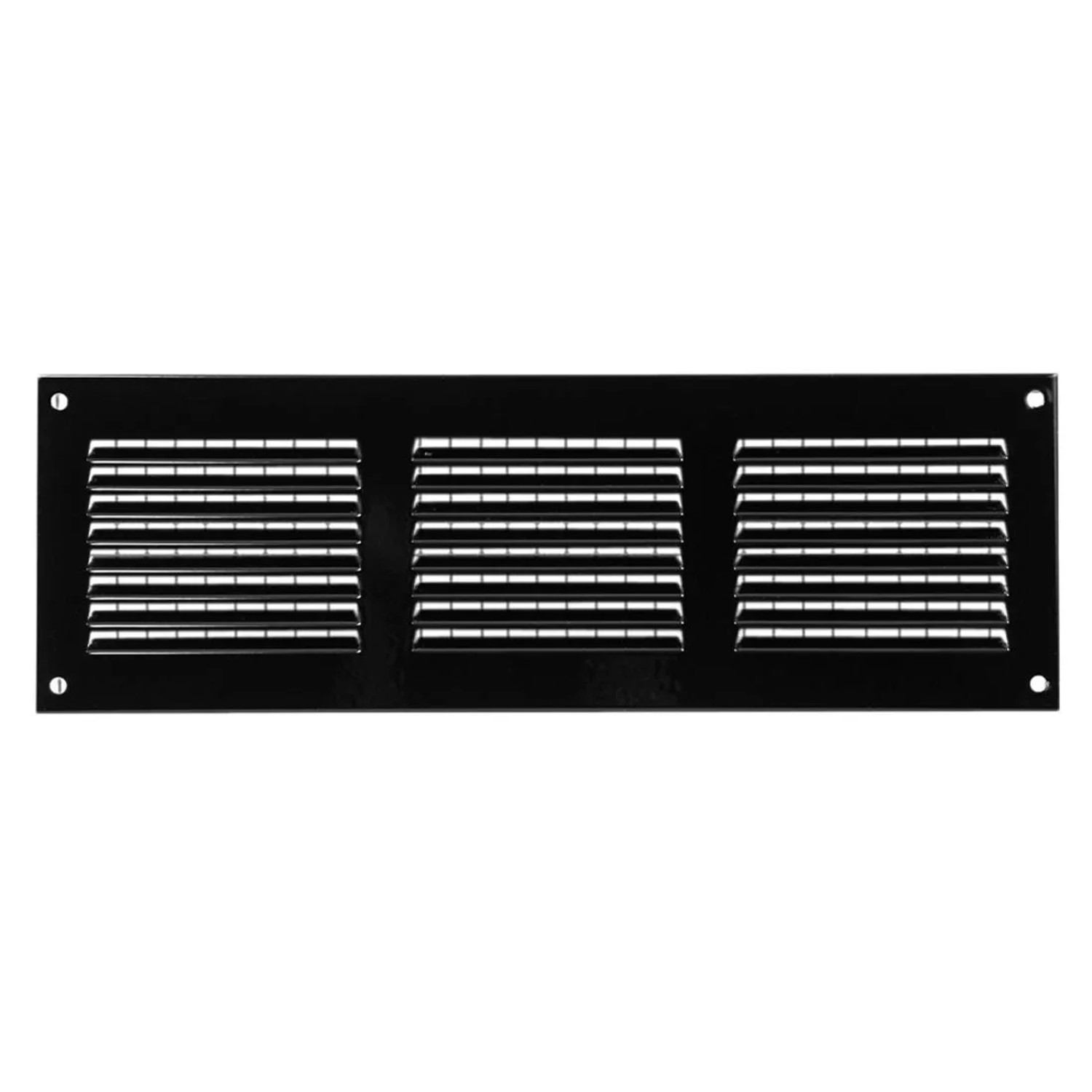 Häusler Lüftungsgitter LG-3010 BL Schwarz 300x100 mit Fliegengitter Abluftgitter