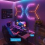 Govee Gaming-Wandleuchten H6063 im Gaming-Zimmer mit RGBIC-Beleuchtung.
