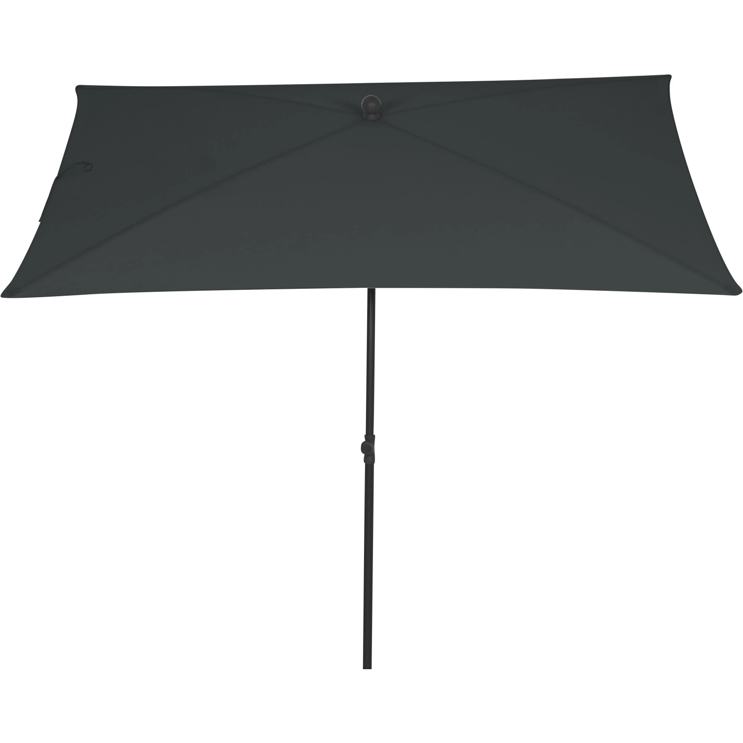 Grauer Siena Garden Marktschirm City, 210x140 cm, mit Neigungsfunktion für Balkon & Garten.