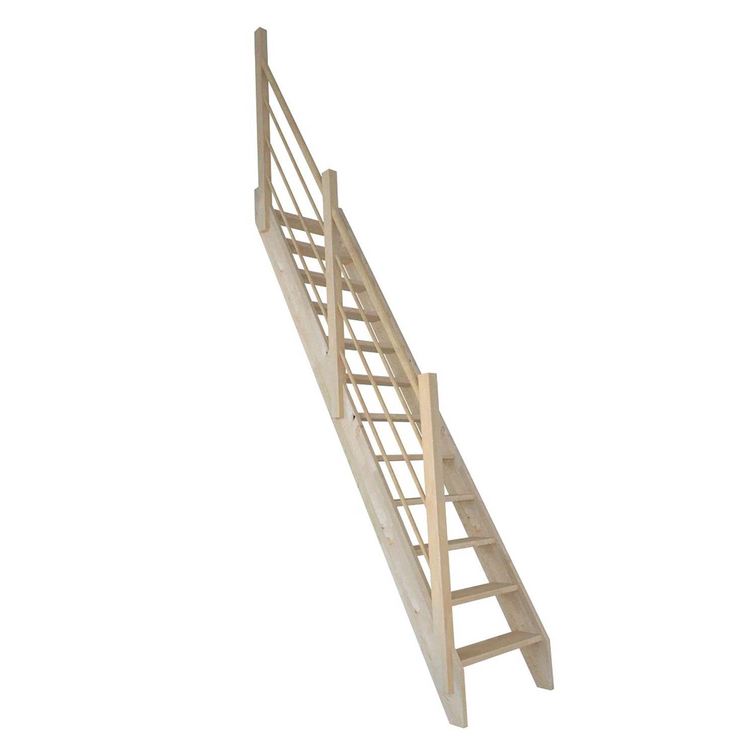 StarWood Treppe Fichte 3000 Holz-Design-Geländer Links günstig online kaufen