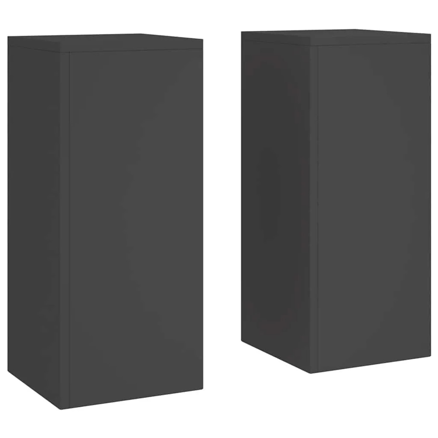 vidaXL Pflanzenständer 2 Stk Schwarz 24 x 24 x 55 cm Stahl 865813