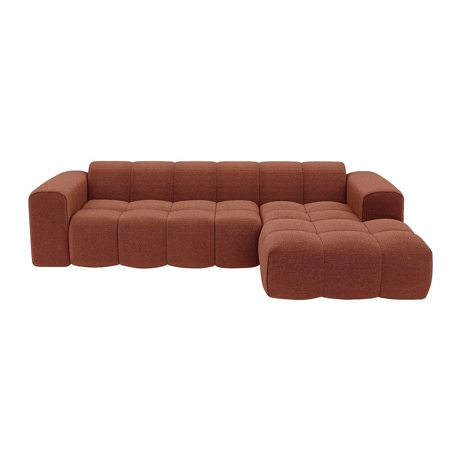 Vente-unique Sofa Ohne Schlafmöglichkeit Caleso Terracotta 284 cm