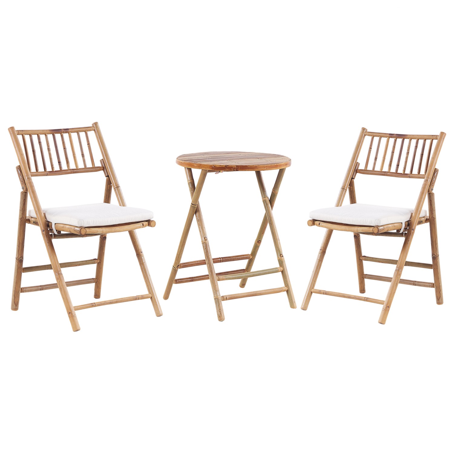 Beliani Bistro Set SAVELLETRI Cremeweiß 55x49x87