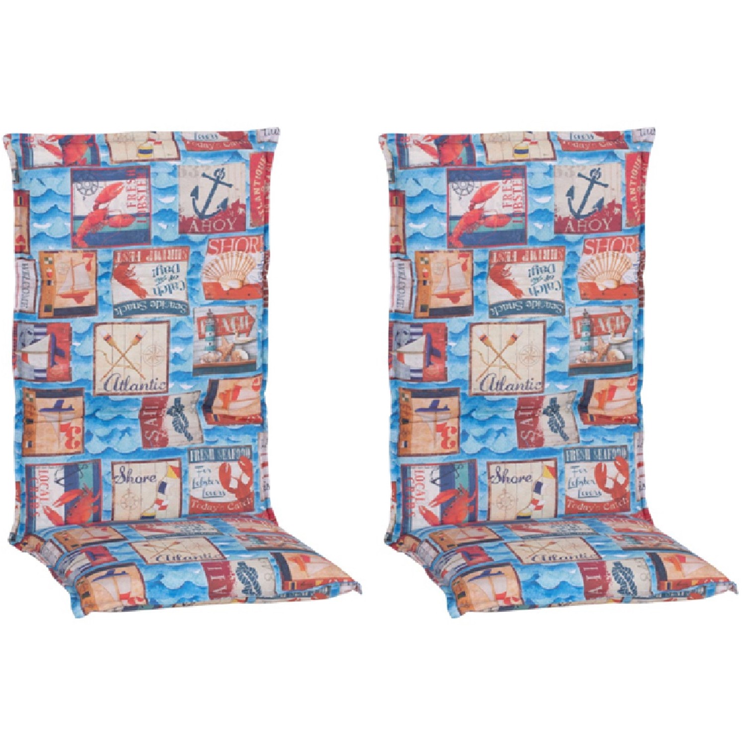 Beo Sitzauflage Hochlehner Togo 2er Set Maritim Hellblau günstig online kaufen