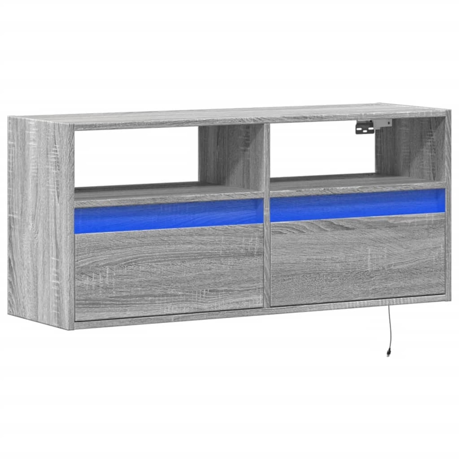 vidaXL TV-Wandschrank mit LED-Beleuchtung Grau Sonoma 100x31x45 cm 852339 günstig online kaufen