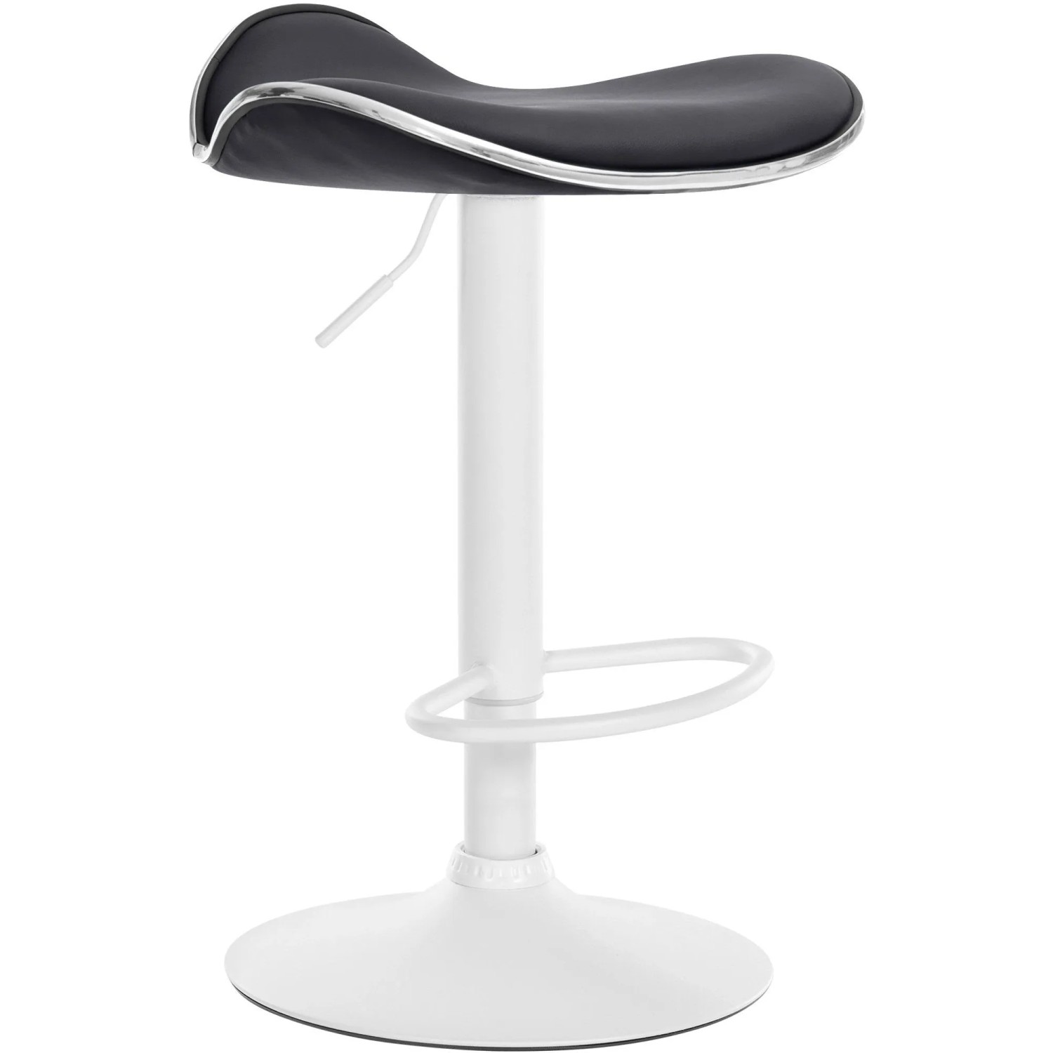 DELUKE Barhocker TANOR Kunstleder Schwarz 45x45x71cm Weiß Barstuhl Höhenverstellbar Drehbar Tresenhocker Tresenstuhl