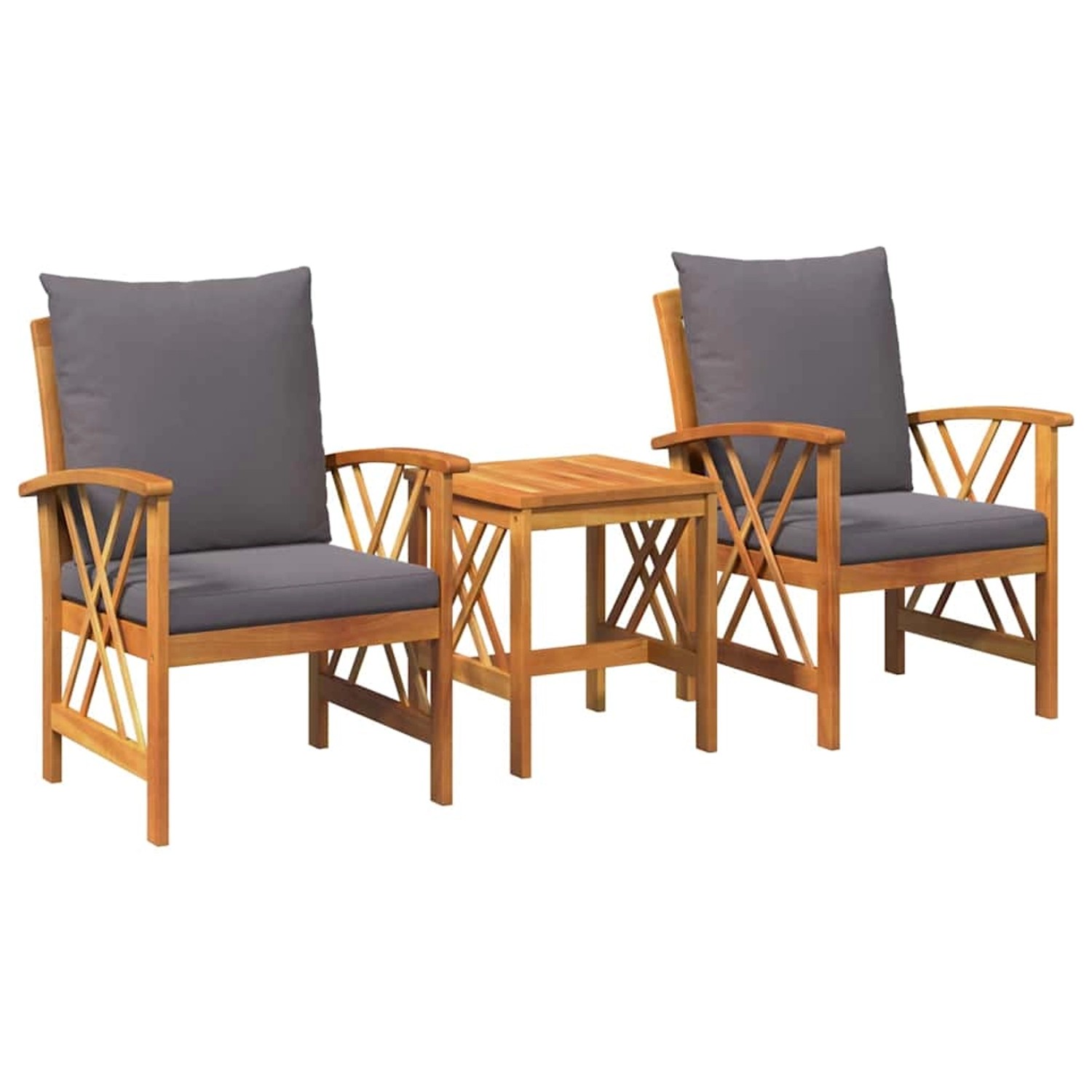 vidaXL 3-Tlg Garten-Lounge-Set mit Kissen Massivholz Akazie 4106450 günstig online kaufen