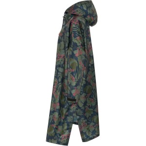 Gardena Damen-Regenjacke mit floralem Muster, Kapuze und reflektierenden Details.