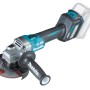 Makita Akku-Winkelschleifer GA023GZ 40V mit Schleifscheibe und Zusatzhandgriff.