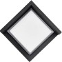 Moderne, quadratische LED-Außenwandleuchte Puno in Schwarz matt.