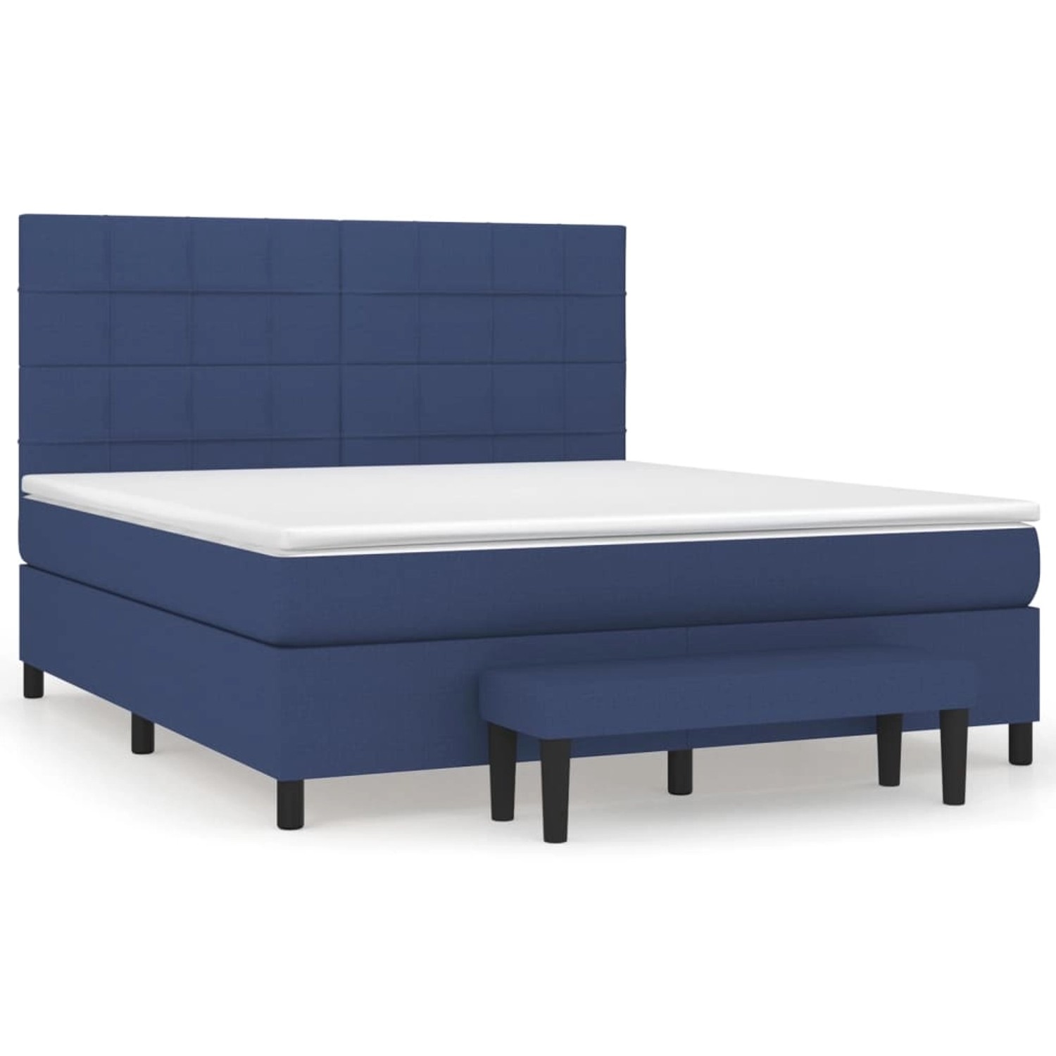 vidaXL Boxspringbett mit Matratze Blau 180x200 cm Stoff1392544 günstig online kaufen