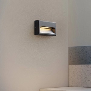 Lucande LED Wandleuchte Außen Weno 10020311 Modern in Schwarz aus Aluminium