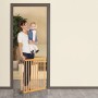 Reer Klemmgitter Basic Holz: Mutter mit Kind vor Türschutzgitter, Breite 730-1045mm.