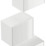Posseik Badschrank-Set Limes, 3-teilig, Weiß Hochglanz für variable Montage im Badezimmer.