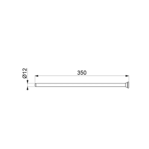 Delabie Bedienhebel D12 Ø12 mm L350 mm für Selbstschlussventil TEMPOGENOU