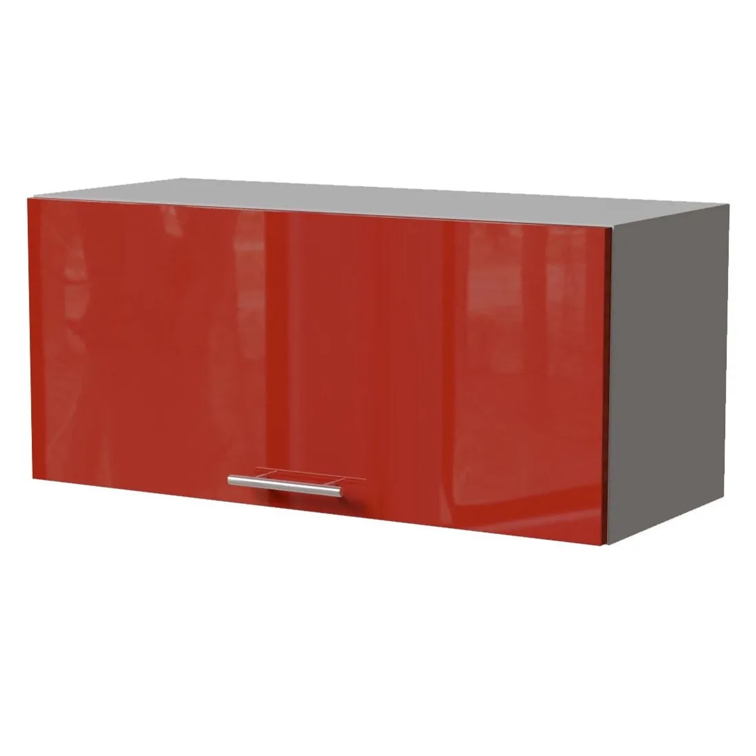 Feldmann-Wohnen Klapphängeschrank Brerra W4B/80 Grau / RAL 3002 karminrot Hochglanz 80 / 32,5 / 36cm mit Blum Aventos Kl...