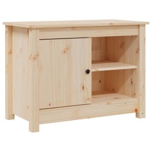 VidaXL TV-Schrank aus Kiefernholz, 70x36,5x52 cm, mit Tür und offenen Fächern.
