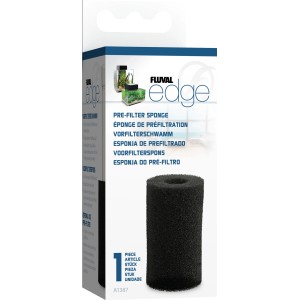 Fluval Edge Vorfilterschwamm für Aquarienfilter, schwarzer Filterschwamm in Verpackung.