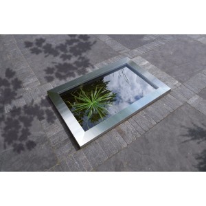 Ubbink Quadra Inox Deco Rahmen aus Edelstahl für Teichbecken, 120x83cm.