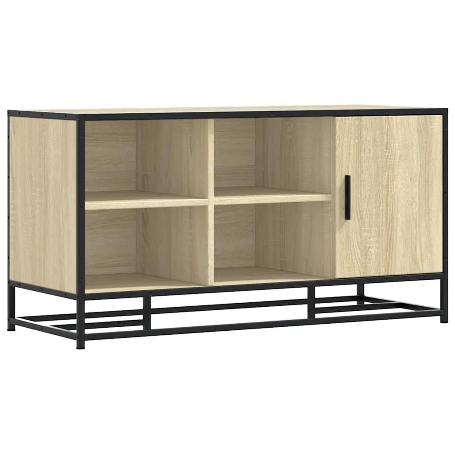 vidaXL Schuhbank Sonoma-Eiche 100x40x53,5 cm Holzwerkstoff und Metall 849215