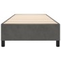 Dunkelgraues vidaXL Boxspringbett (90x200 cm) mit Lattenrost und Samtbezug.