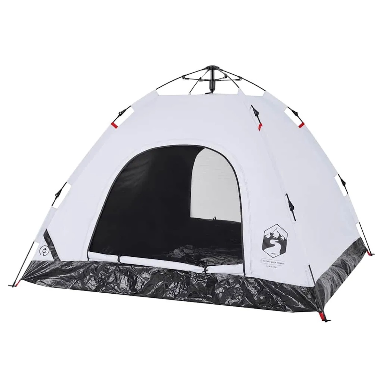 vidaXL Campingzelt 3 Personen Weiß Verdunkelungsstoff Quick Release 4004168_5