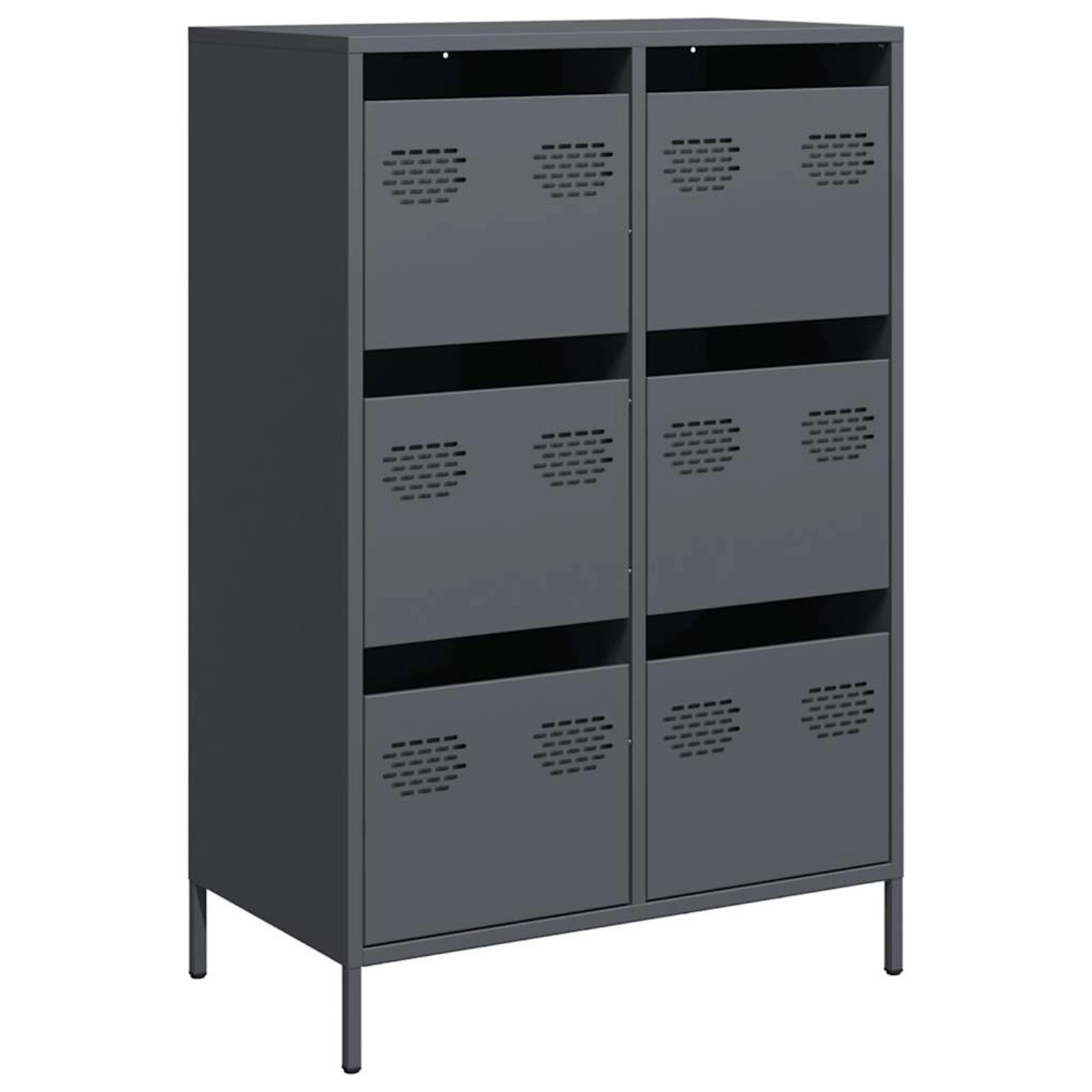 vidaXL Highboard Anthrazit 68x39x101,5 cm Stahl 851222 günstig online kaufen
