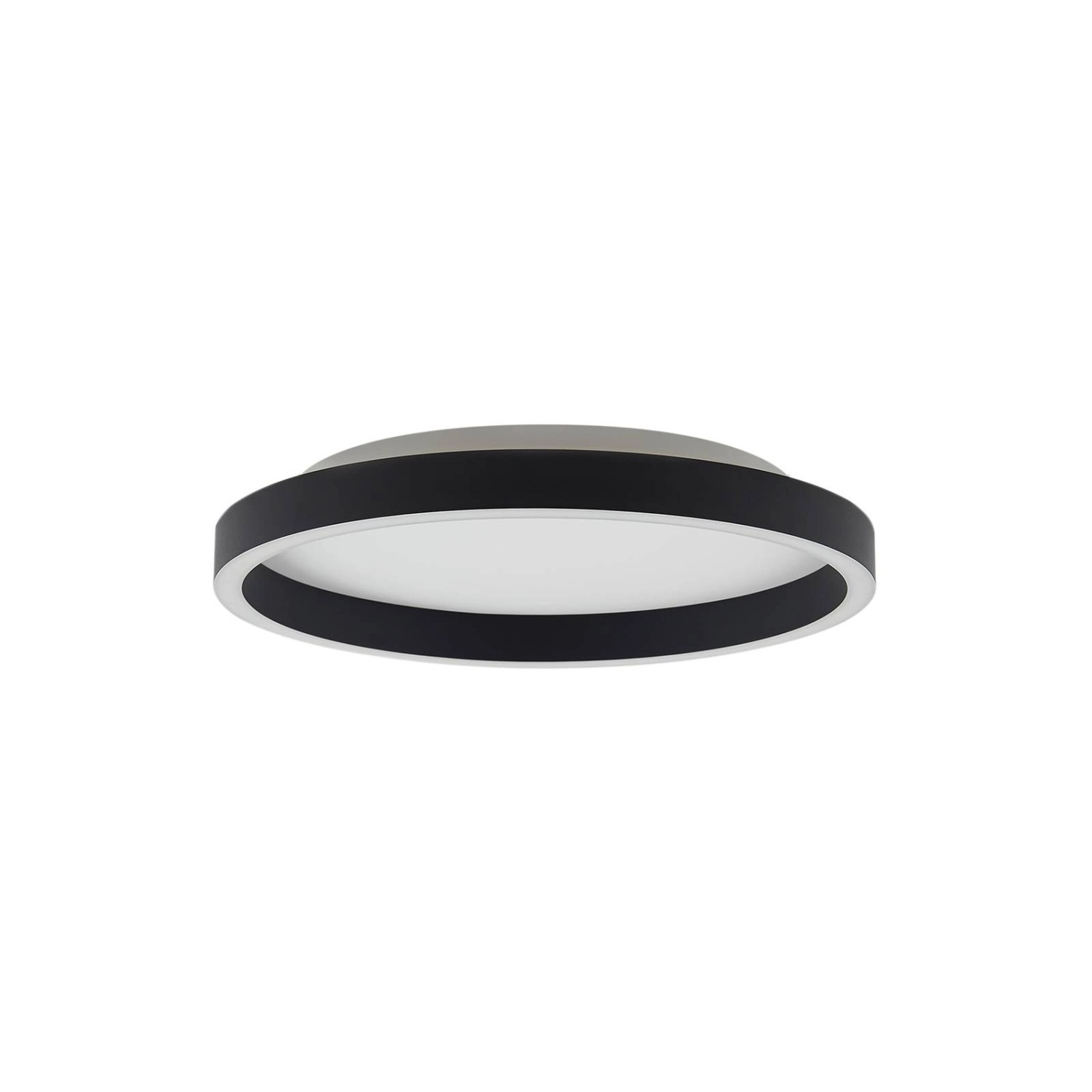 Lucande LED Deckenleuchte Rotundo 10030783 Dimmbar Modern in Schwarz 1-flam günstig online kaufen