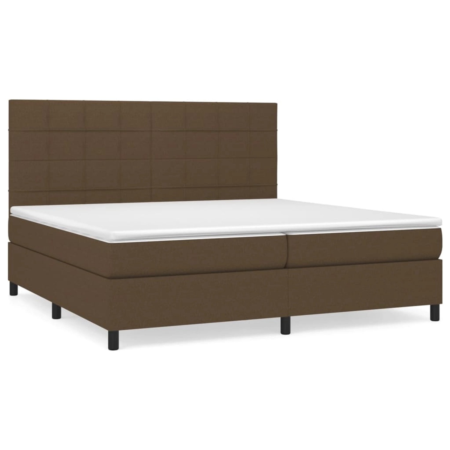 vidaXL Boxspringbett mit Matratze Dunkelbraun 200x200 cm Stoff 3141804 günstig online kaufen