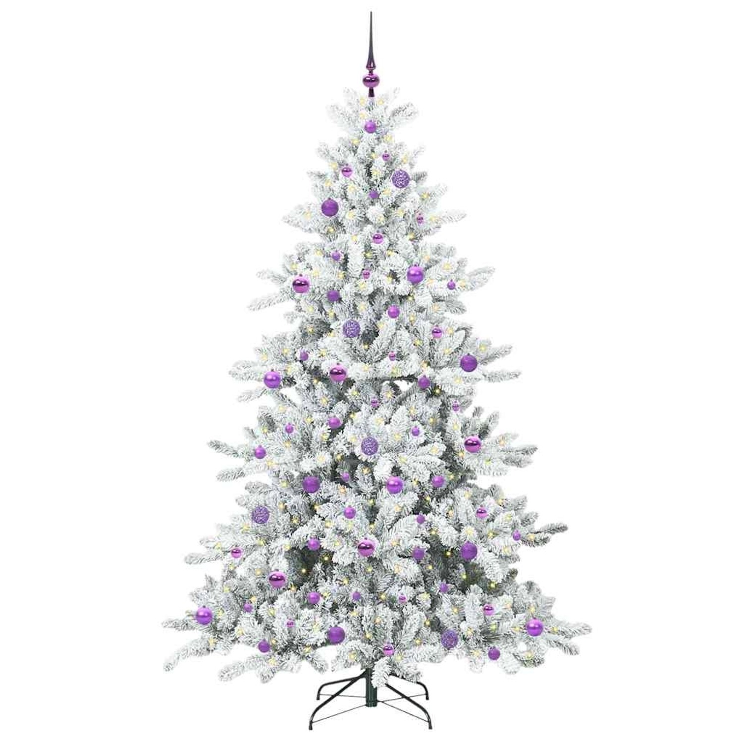 Thumbnail - vidaXL Künstlicher Klappbarer Weihnachtsbaum mit 300 LEDs 210 cm PVC 3397737