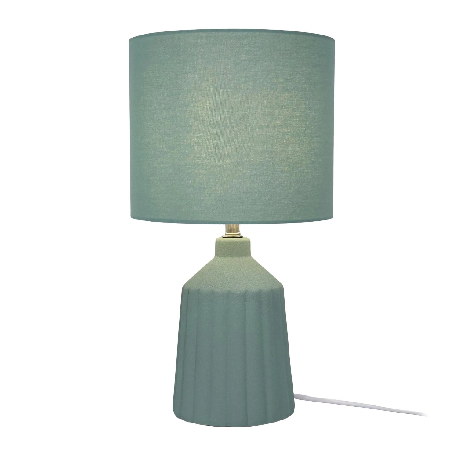 Relaxdays Tischlampe Keramik Leinen Eisen Rutschfest 42 cm x 23 cm 1 kg