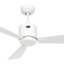 Weißer CASAFAN Eco Neo III Deckenventilator mit 3 Flügeln und Fernbedienung.