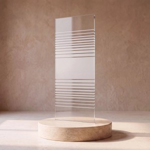 Doorlegro Glasschiebetür Türblatt Ripple 775 mm x 2175 mm mit Klebegriff