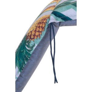 Beo Sitzauflage Niedriglehner Treffelstein mit Ananas-Motiv, Detailansicht.