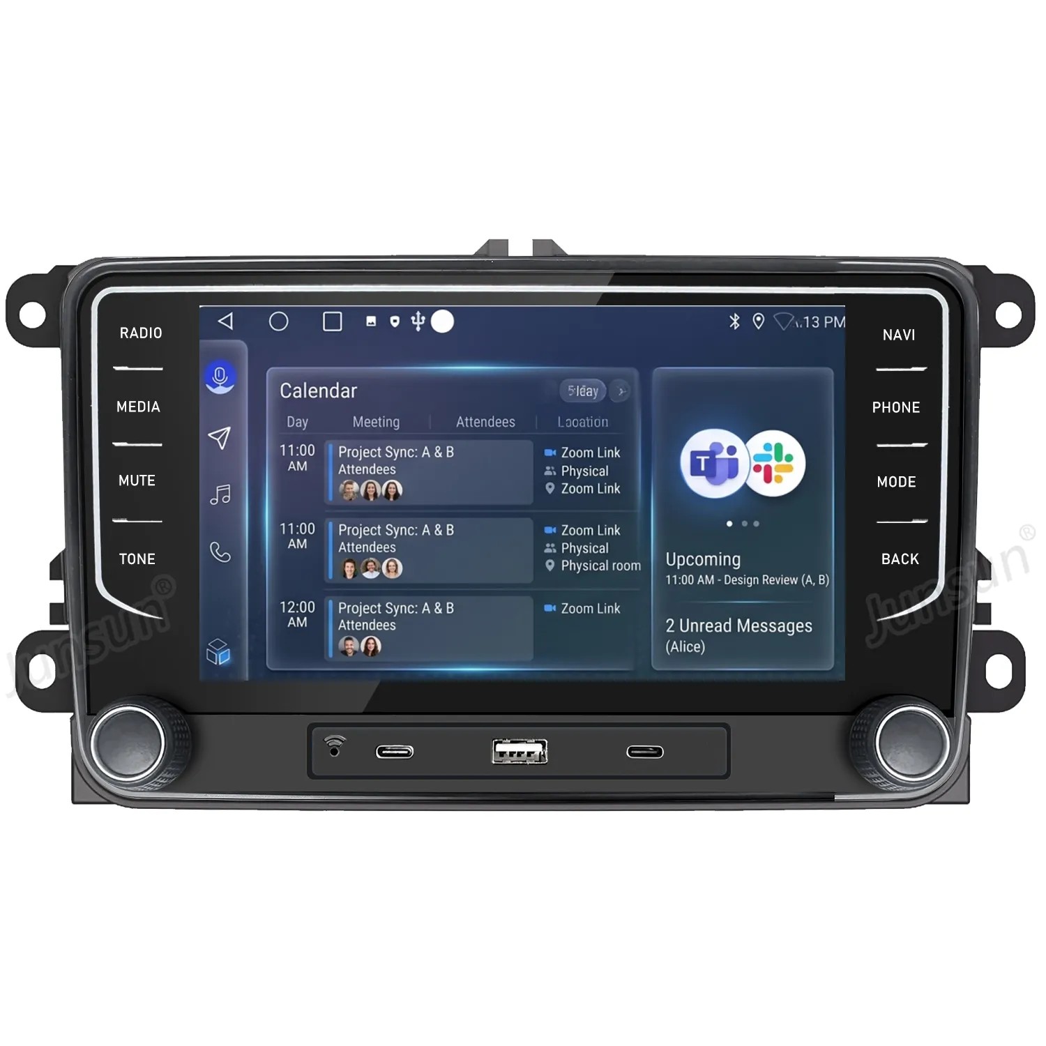 Junsun Autoradio 6 Und 128 GB Für Touran Tiguan Golf 5 6 Passat