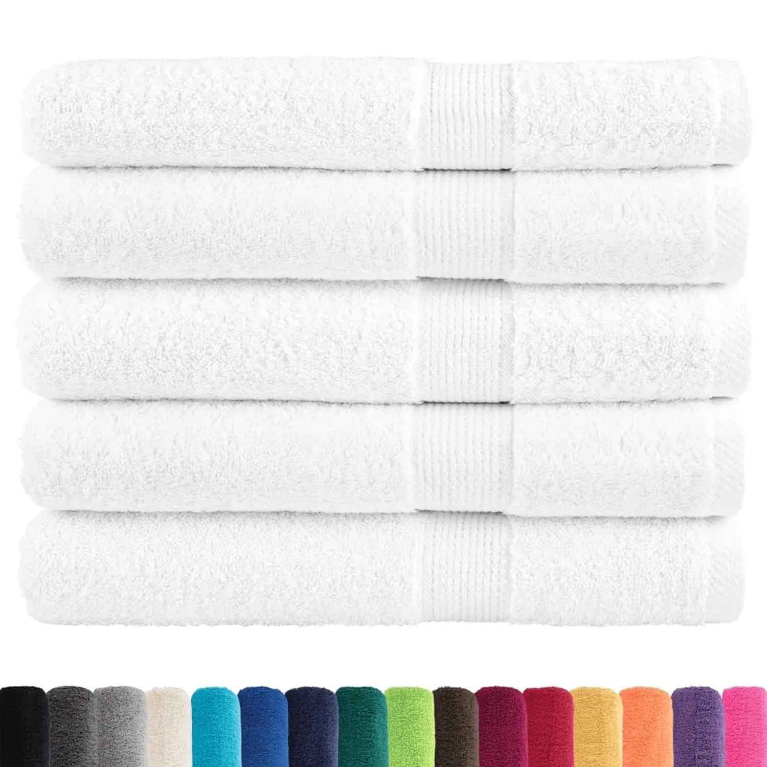 vidaXL Premium-Saunatücher SOLUND 25 Stk Weiß 80x200 cm 600 g/m² 137139