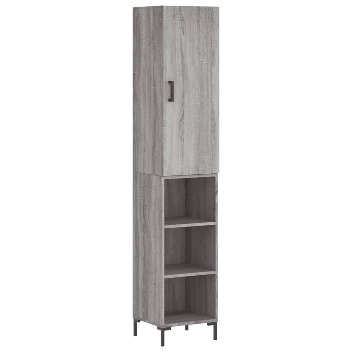 vidaXL Highboard Grau Sonoma 34,5x34x180 cm Holzwerkstoff 3198983 günstig online kaufen