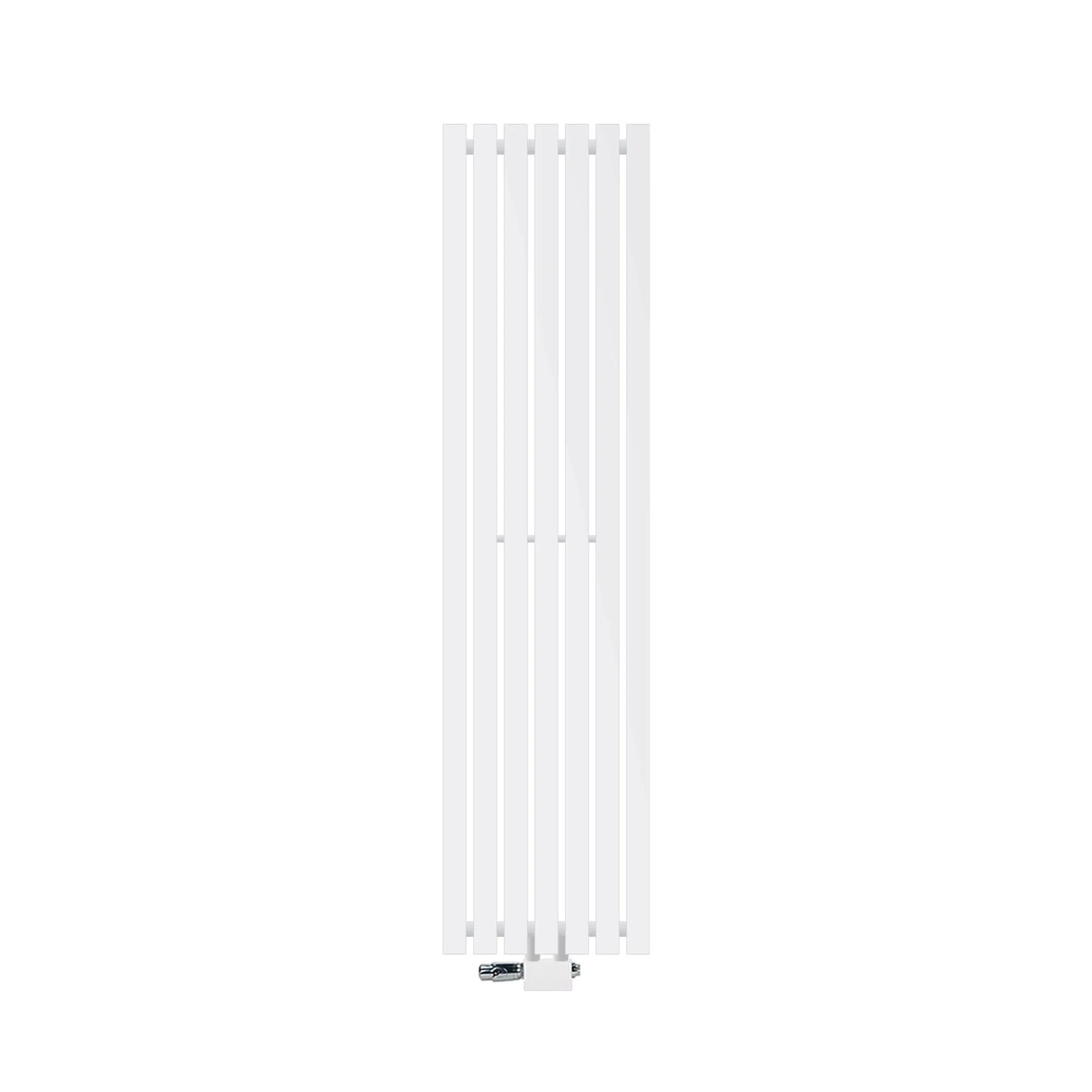 LuxeBath Badheizkörper 370x1400mm Weiß Mittel mit Universal