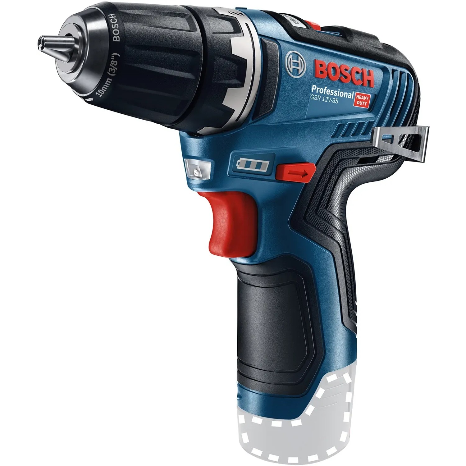 Bosch Professional GSR 12V-35 Akku-Bohrschrauber mit Akku und L-Boxx.