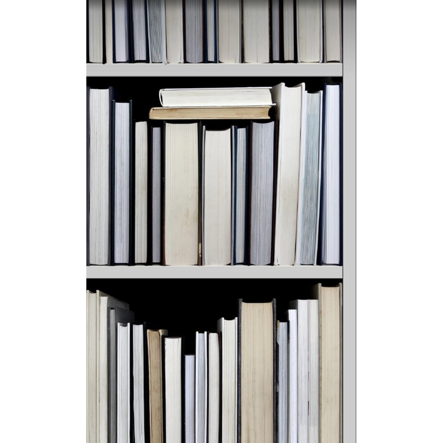 ESTAhome XXL-Vliestapete Bücherregal Schwarz Grau Beige und Weiß 50 x 900 c günstig online kaufen